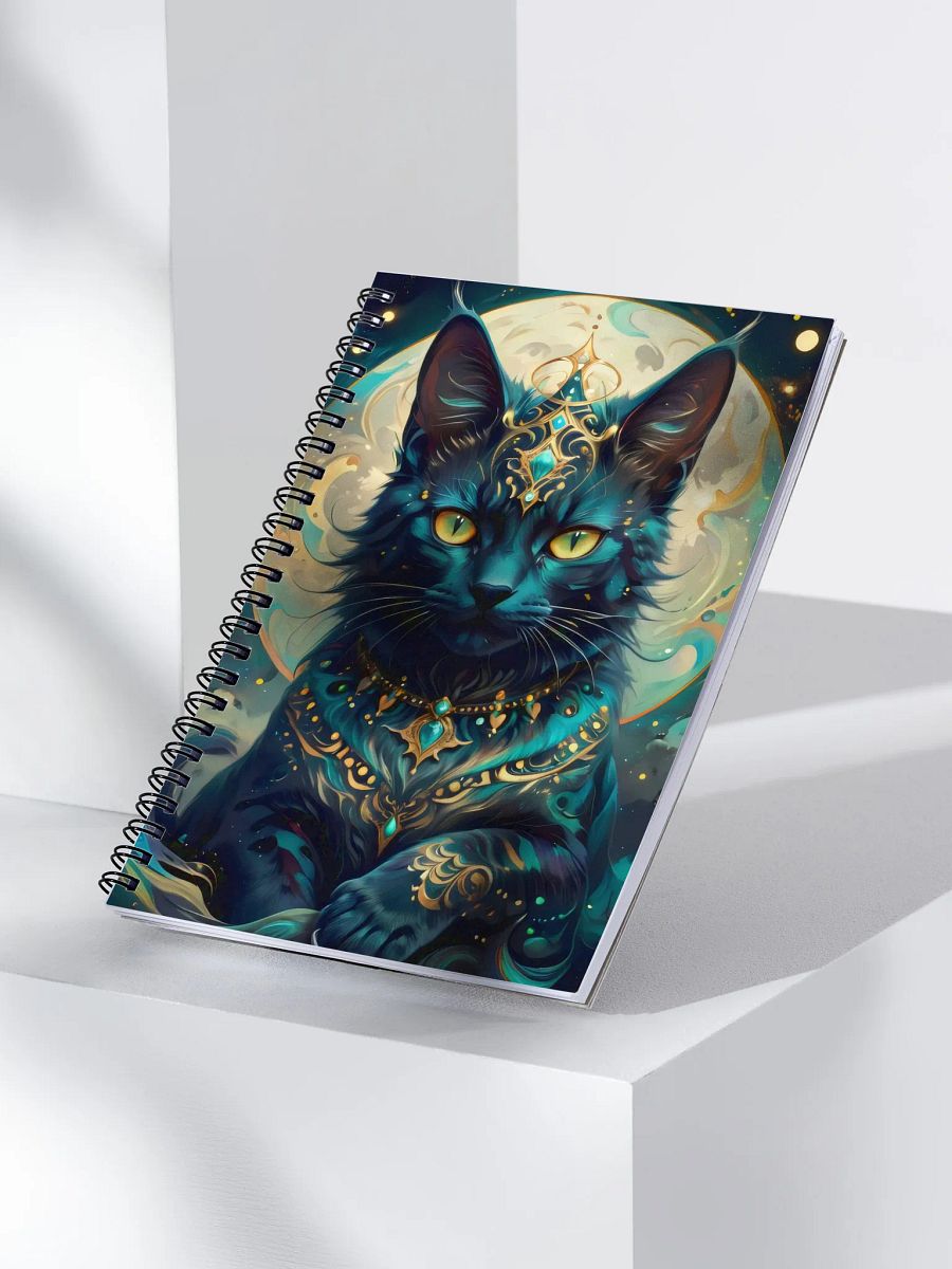 Majestic Lunar Cat Spiral Notebook product image (3)
