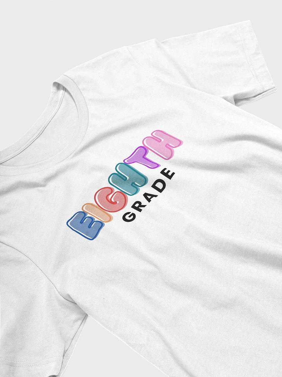 8th Grade Teacher Bubble Letters Graphic T-Shirt product image (3)