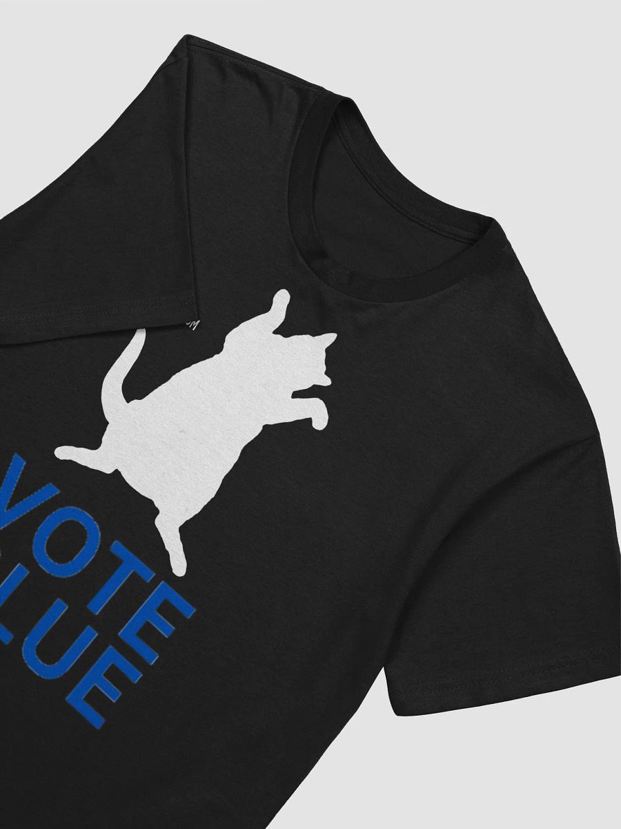 DeMeowcracy Cat Vote Blue Supersoft Slim Fit T-Shirt product image (4)