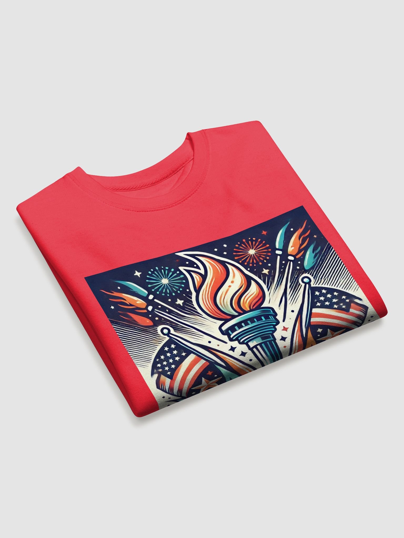 Flaming Patriot Torch Premium Sweatshirt product image (3)