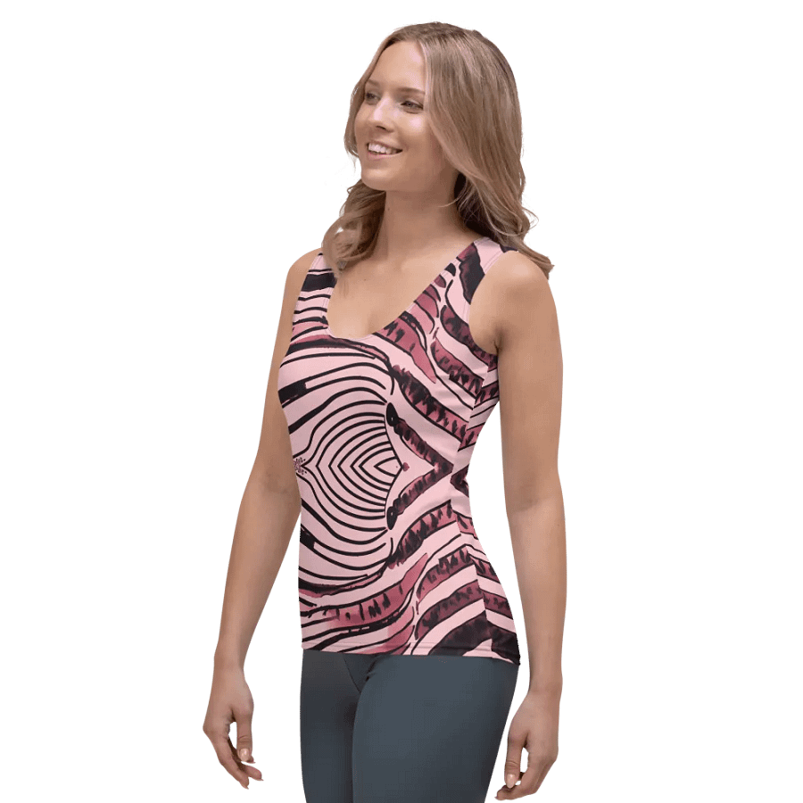 Zebra Collection in Pink and Black - All-Over Print Women's Tank Top product image (3)