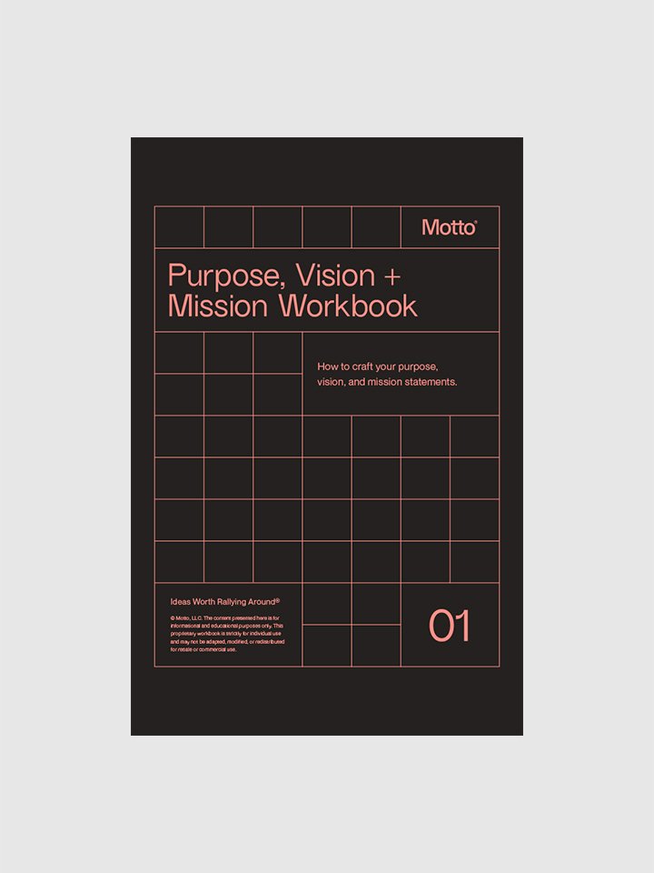 Motto® Purpose, Vision, Mission Workbook product image (1)