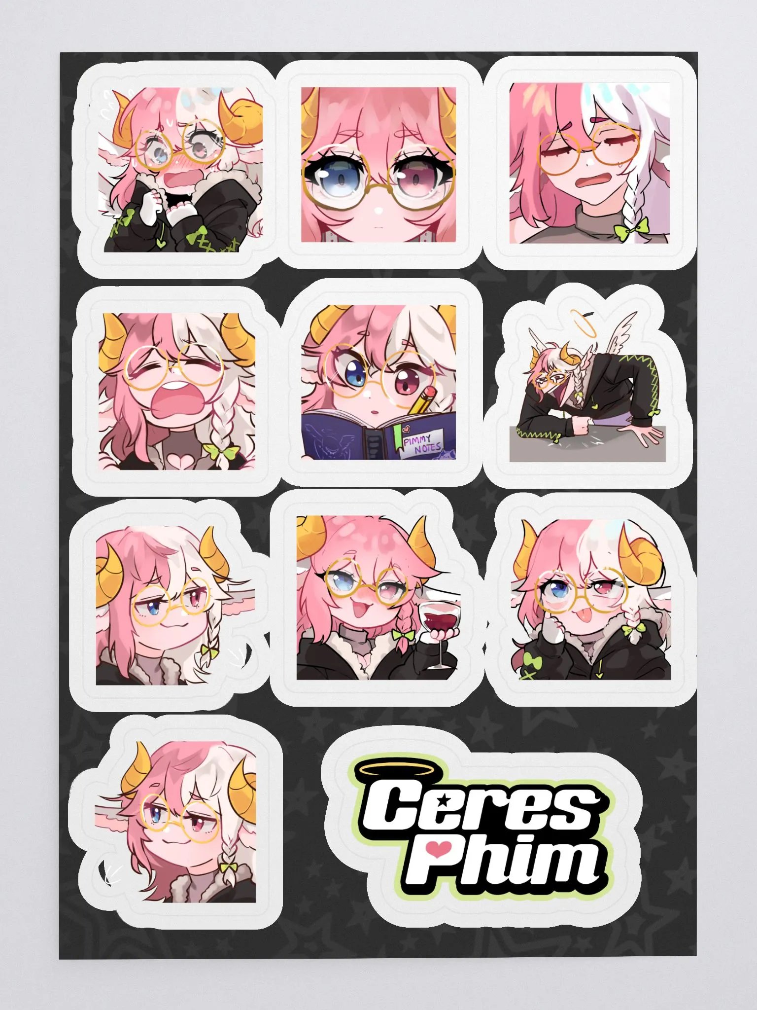 CeresPhim Emotes Sticker Sheet product image (1)