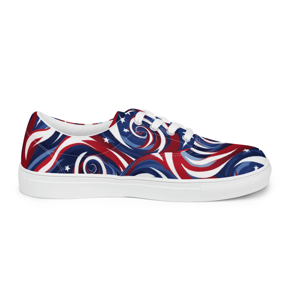 Patriotic Wave Men's Canvas Shoes product image (4)