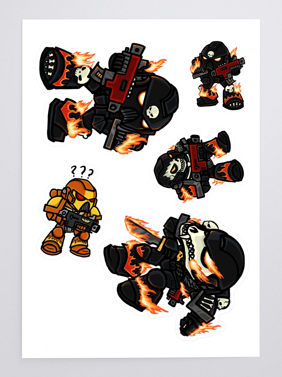 Hot Space Soldiers Sticker Sheet product image (3)