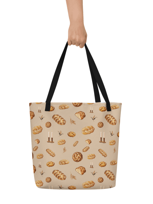 Pass the Challah - Large Tote Bag with Pocket product image (7)