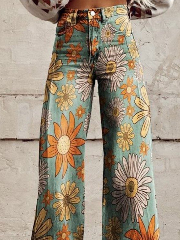 2024 European And American Plus Size Women's Casual Pants Thin Wide Leg product image (1)