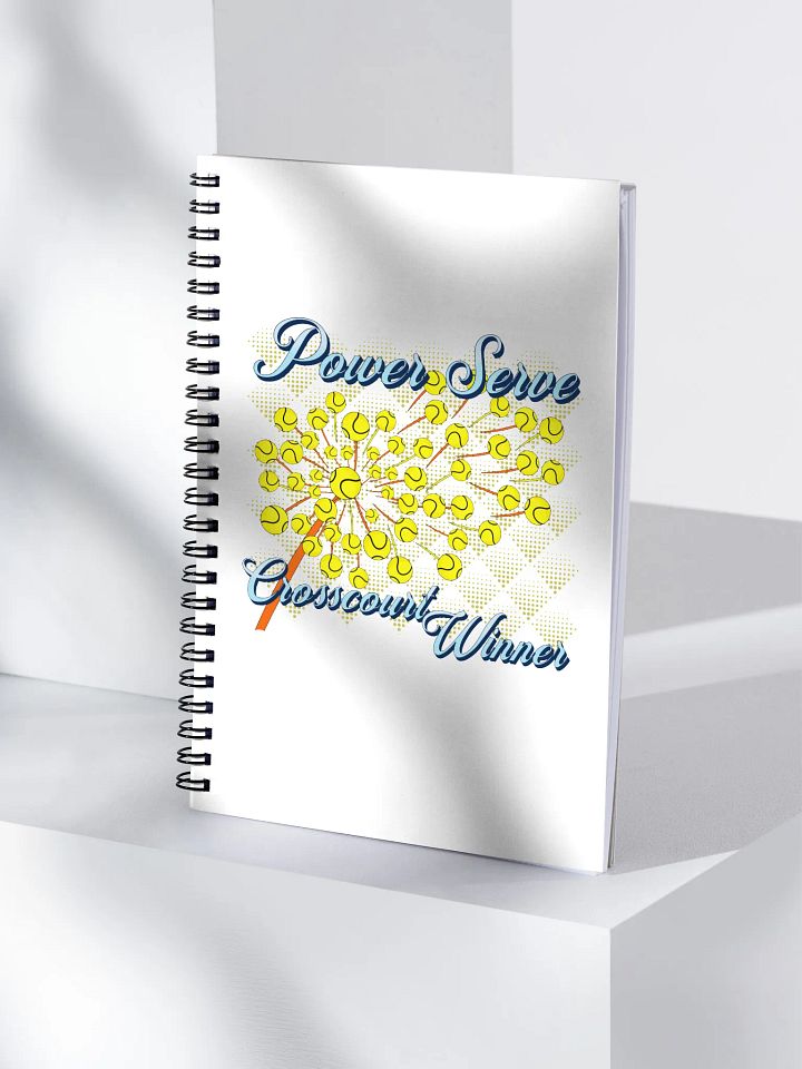Dandelion Tennis Power Serve Crosscourt Winner Spiral Notebook product image (1)