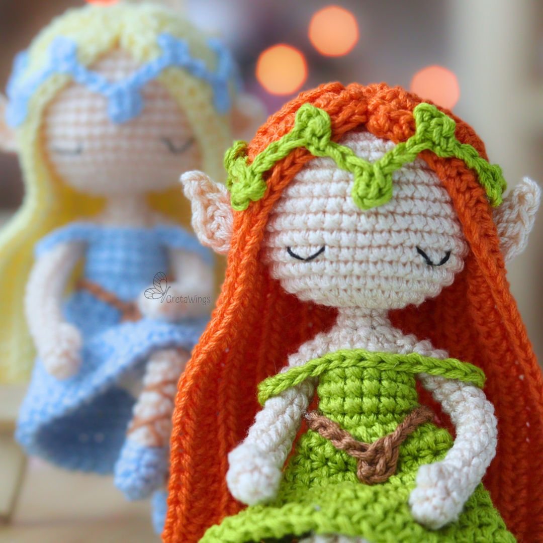 Patrón Amigurumi: Duende Mágico del Bosque Elyndra & Lunithiel- Patrón de muñeca Amigurumis de ganchillo (descarga digital) product image (9)