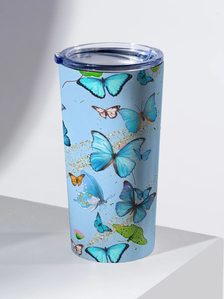Butterfly Bliss 20oz Stainless Steel Tumbler gift for friends ladies colleagues girls nature lovers product image (2)