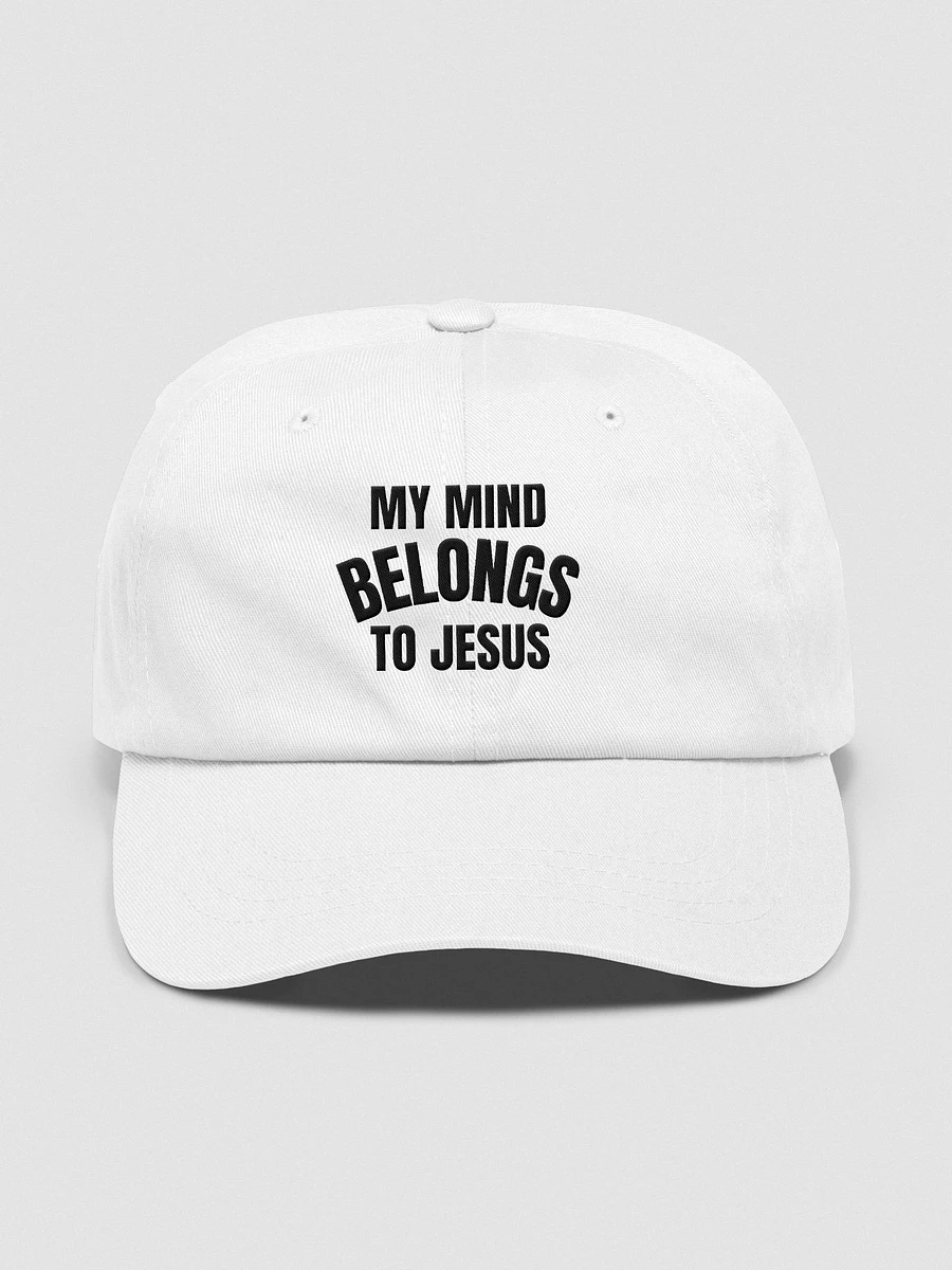 My Mind Belongs To Jesus White Cap product image (49)