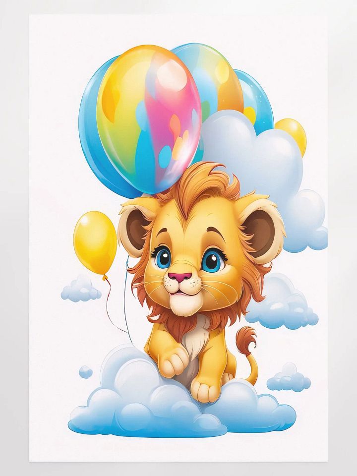 Lion Cub - Poster - Nursery-Kids Room - Large 24x36 Inches product image (1)