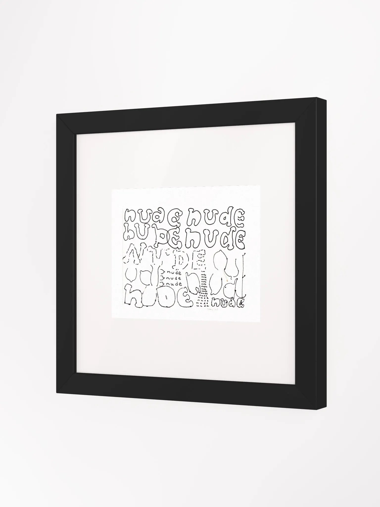 Nude Panel Card Print Framed product image (4)