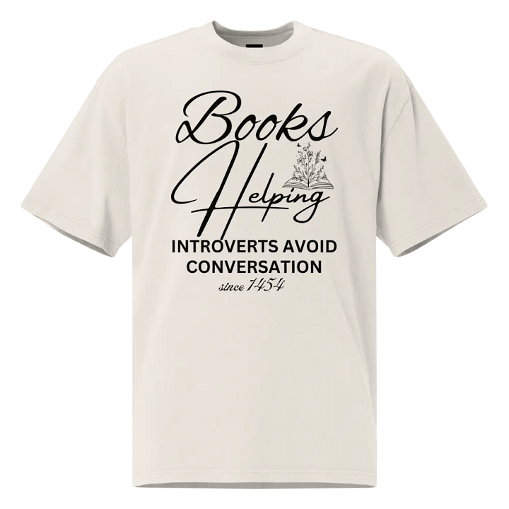 Books Helping Introverts Avoid Conversation Boxy Tee product image (3)