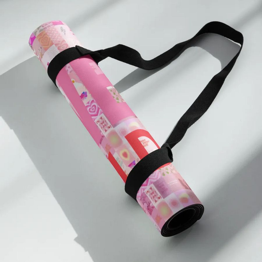 Live bold pink yoga mat product image (6)