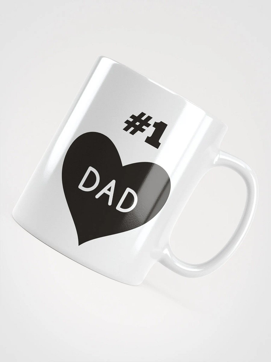 #1 Dad White Glossy Mug product image (12)