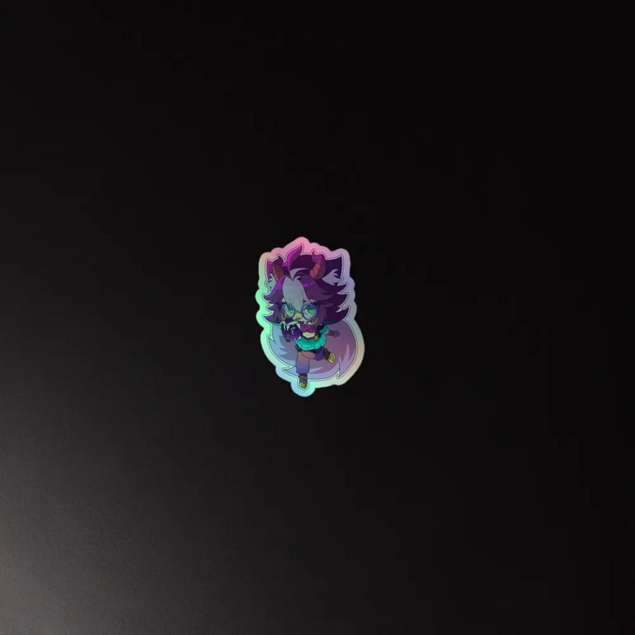 Loki with a Book Holo Sticker (Multiple Sizes) product image (2)