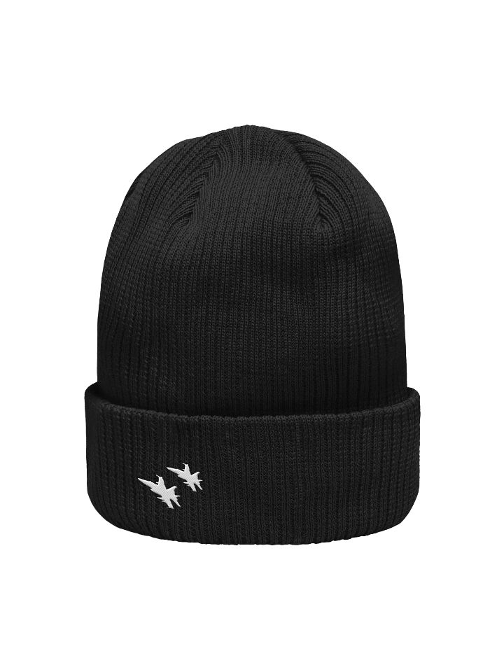 Twin Hornets Logo Beanie, Black product image (2)