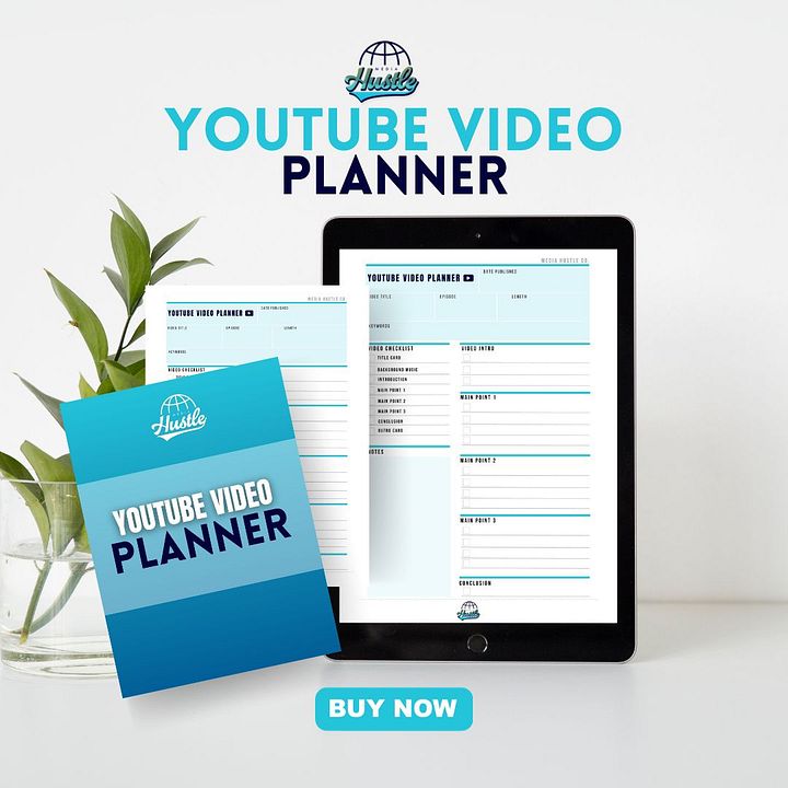 Youtube Video Planner - Media Hustle product image (1)