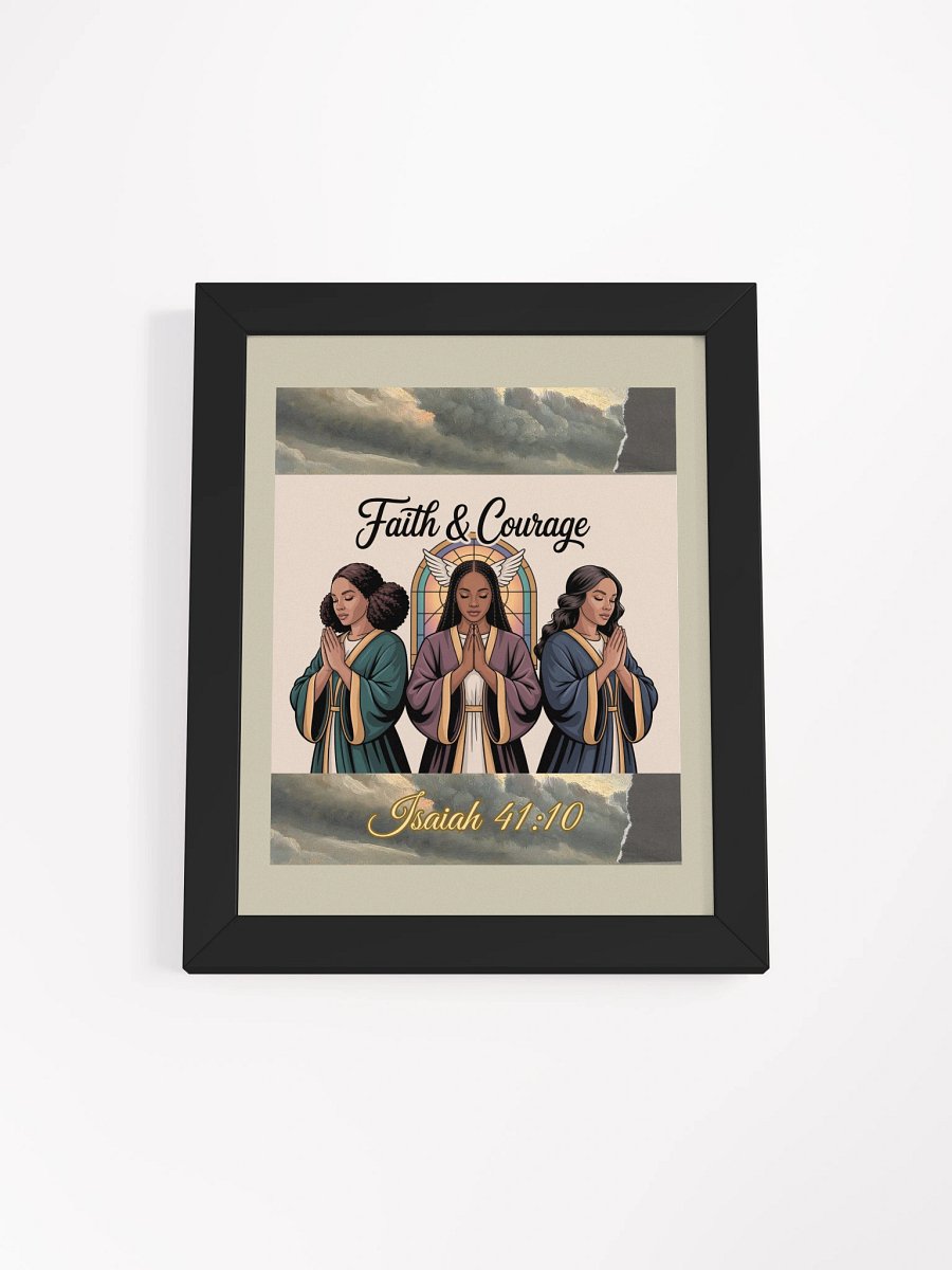 Faith and Courage Isaiah 41:10 Christian Framed Poster product image (1)