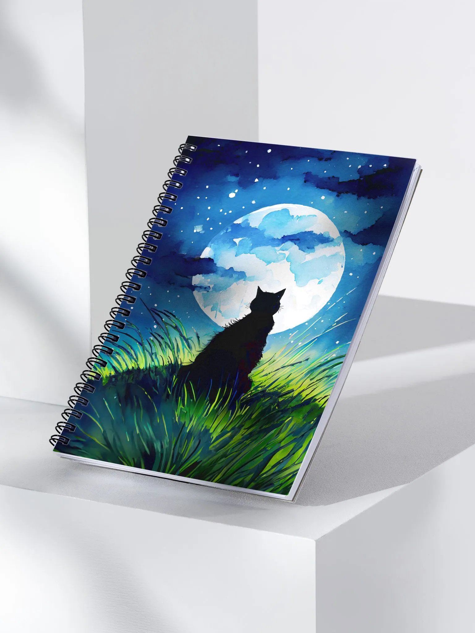 A Cat Sings To The Moon Spiral Notebook product image (3)