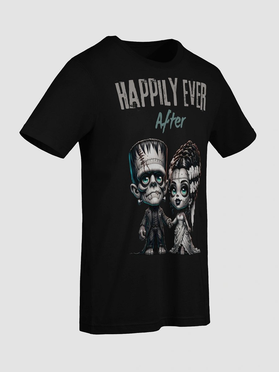 Happily Ever After Cartoon Frankenstein and Bride T-Shirt product image (9)