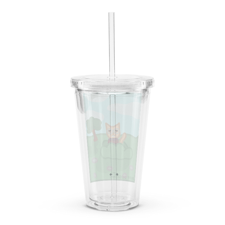 Nerdy Cat Plastic Tumbler product image (2)