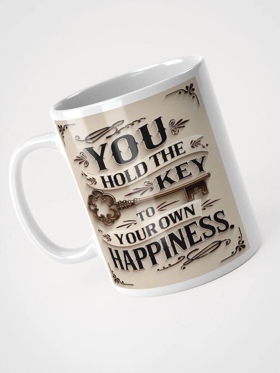 "You hold the key to your own happiness" #Motivational Glossy White Mug product image (9)
