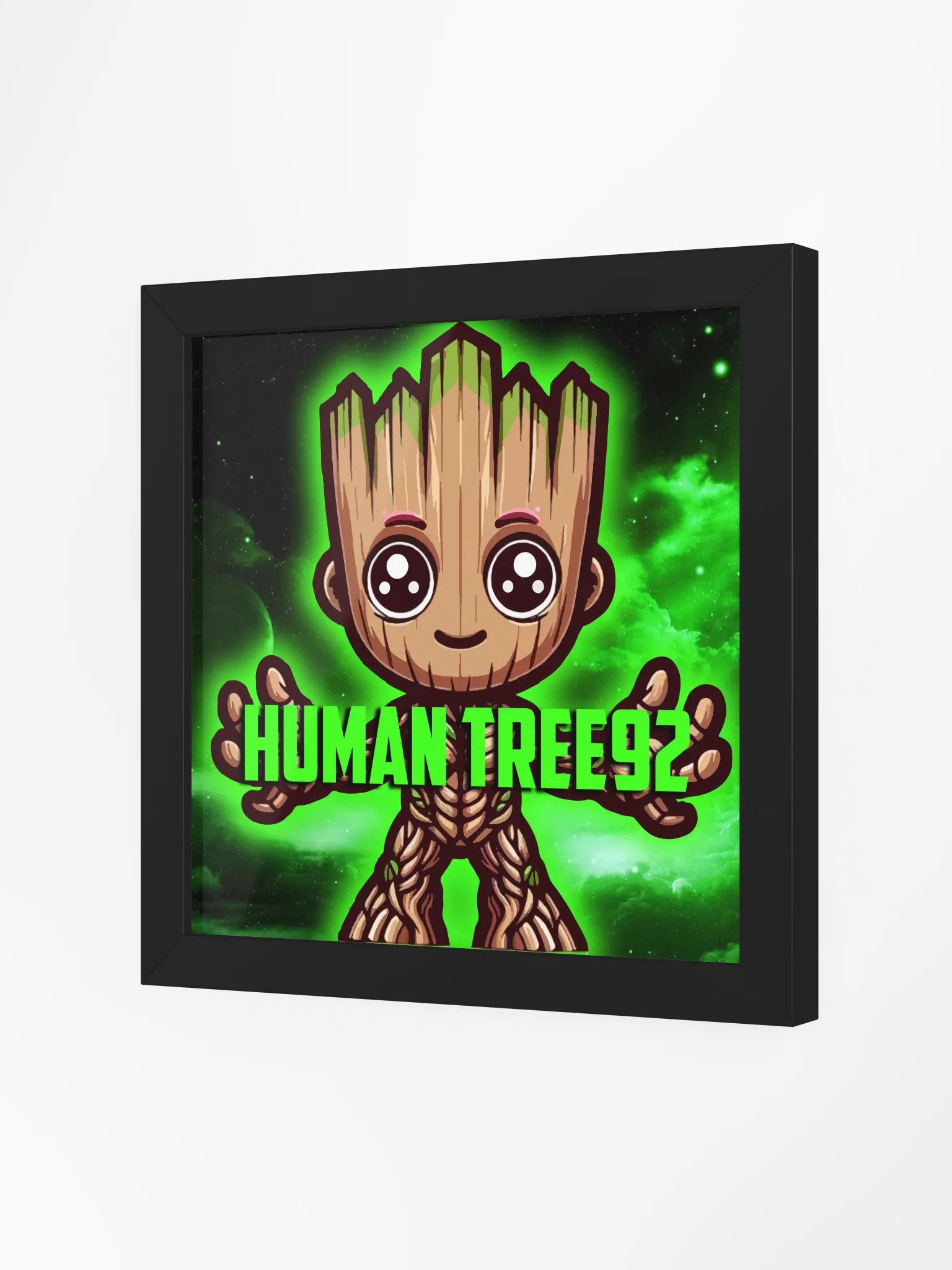 Framed High-Quality Matte Poster Green Glow Full product image (17)