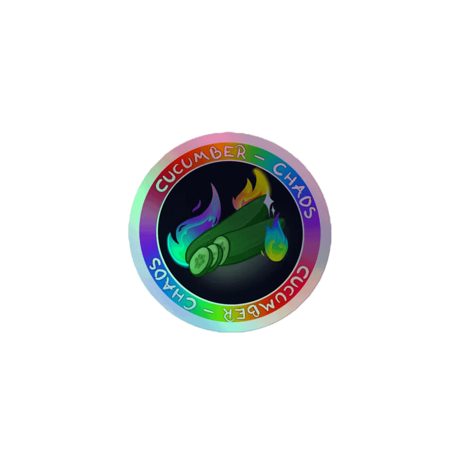 Cucumber Chaos - Holographic Sticker product image (1)