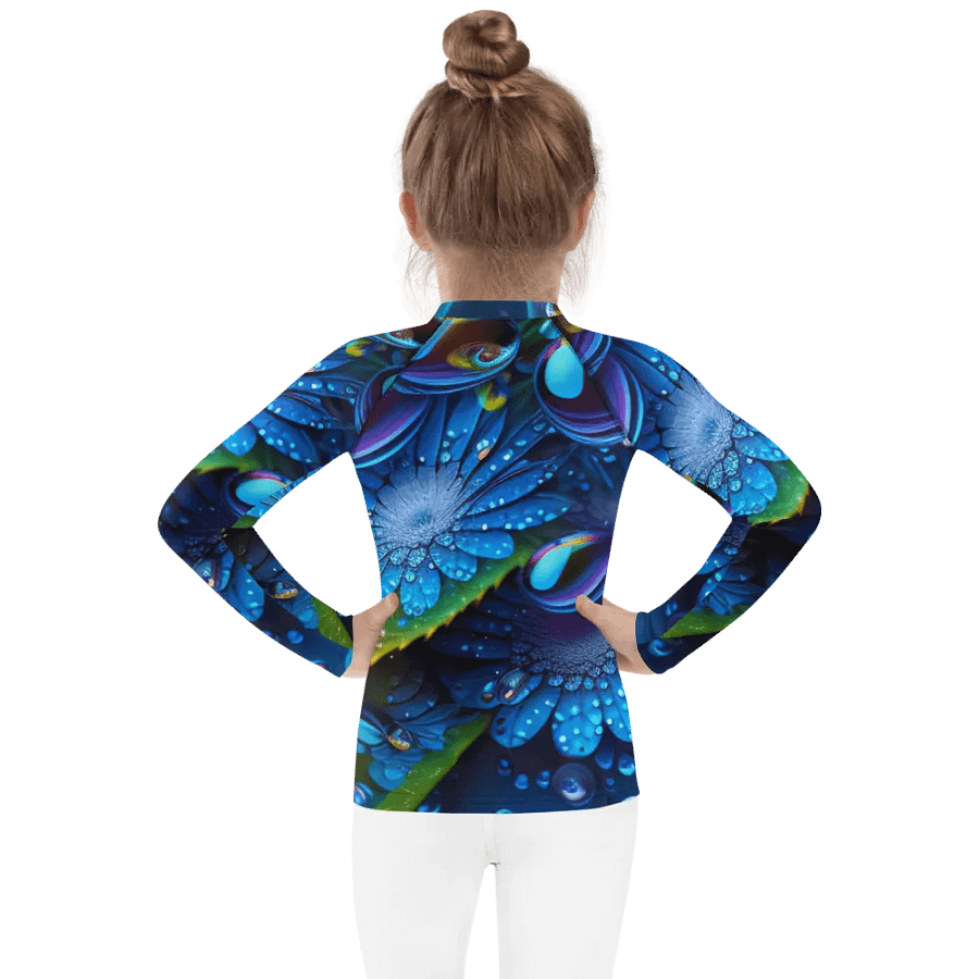 Kawaiikitten Exclusive Premium DewDrop Surfing Ocean Rash Guard Full Sleeved T-Shirt product image (9)