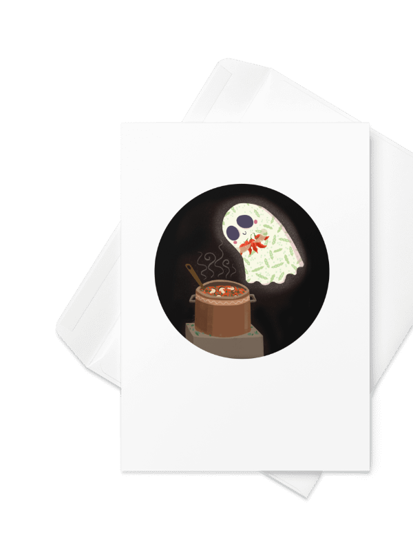 Little Ghost Chili Chef - Greeting Card product image (3)