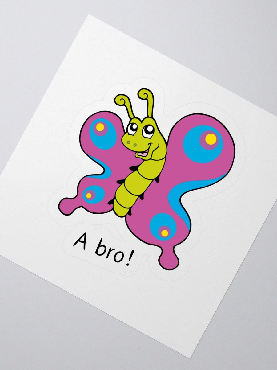 Funny guy Butterfly Kiss Cut Sticker 005 product image (2)