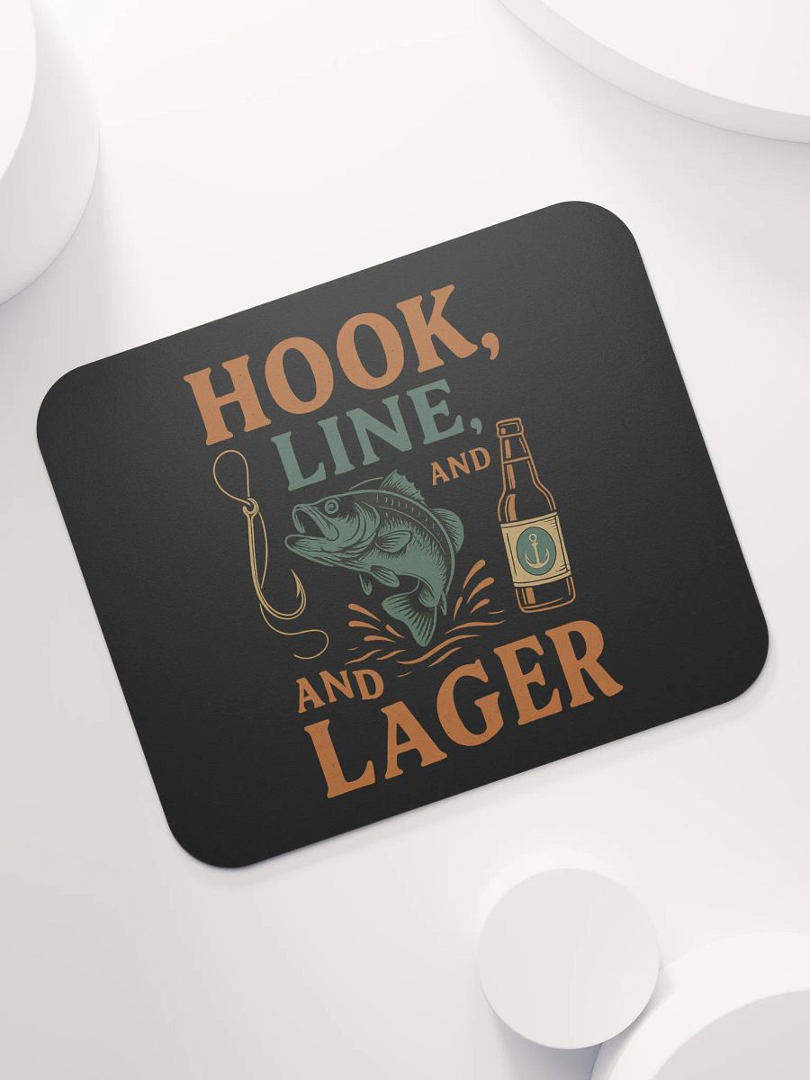Fishing Mouse Pad – Hook, Line, & Lager Graphic product image (7)