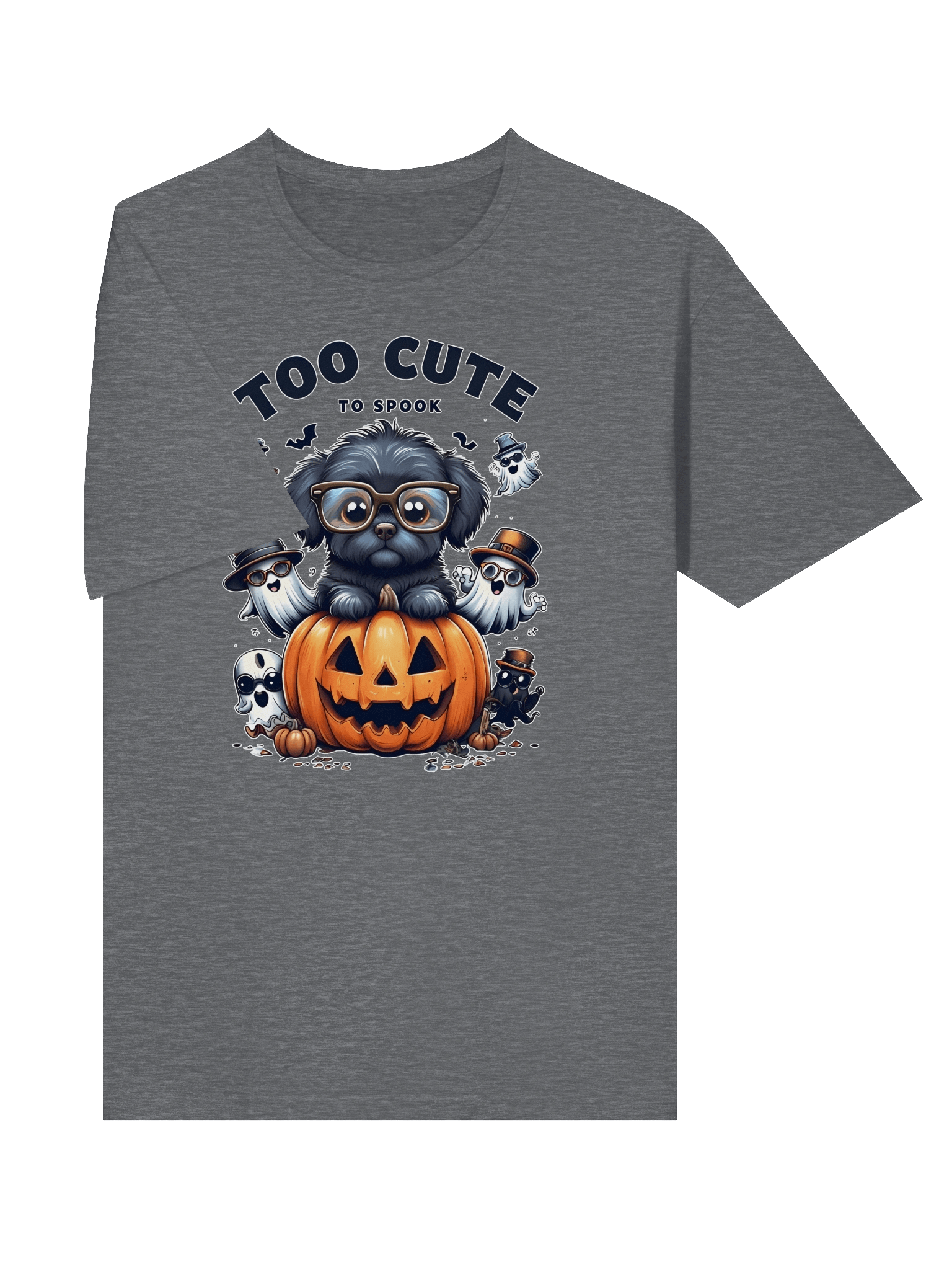 "Too Cute To Spook" Halloween Dog T-Shirt | Funny Puppy & Ghosts Graphic Tee product image (49)