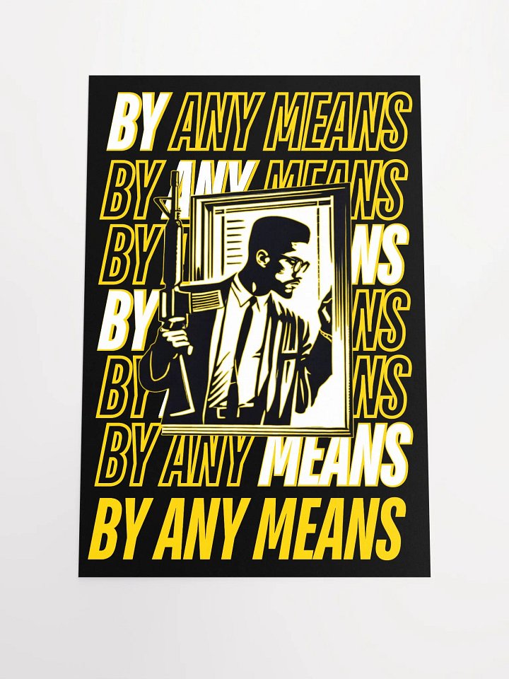 MALCOLM X BY ANY MEANS POSTER (GOLD) product image (1)