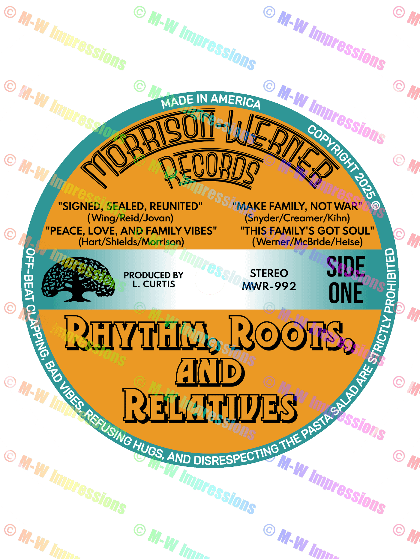 "Rhythm, Roots, and Relatives" Supersoft T-Shirt (Wht) product image (2)