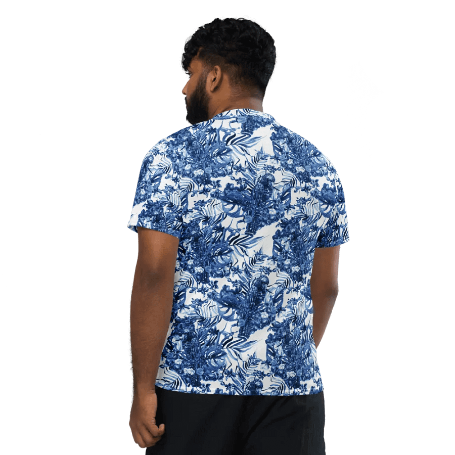 Azure Jungle | Recycled Unisex Sports Jersey product image (4)