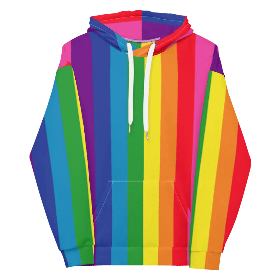 1978 Rainbow Pride Flag = 8-Color - All-Over Print Hoodie product image (12)