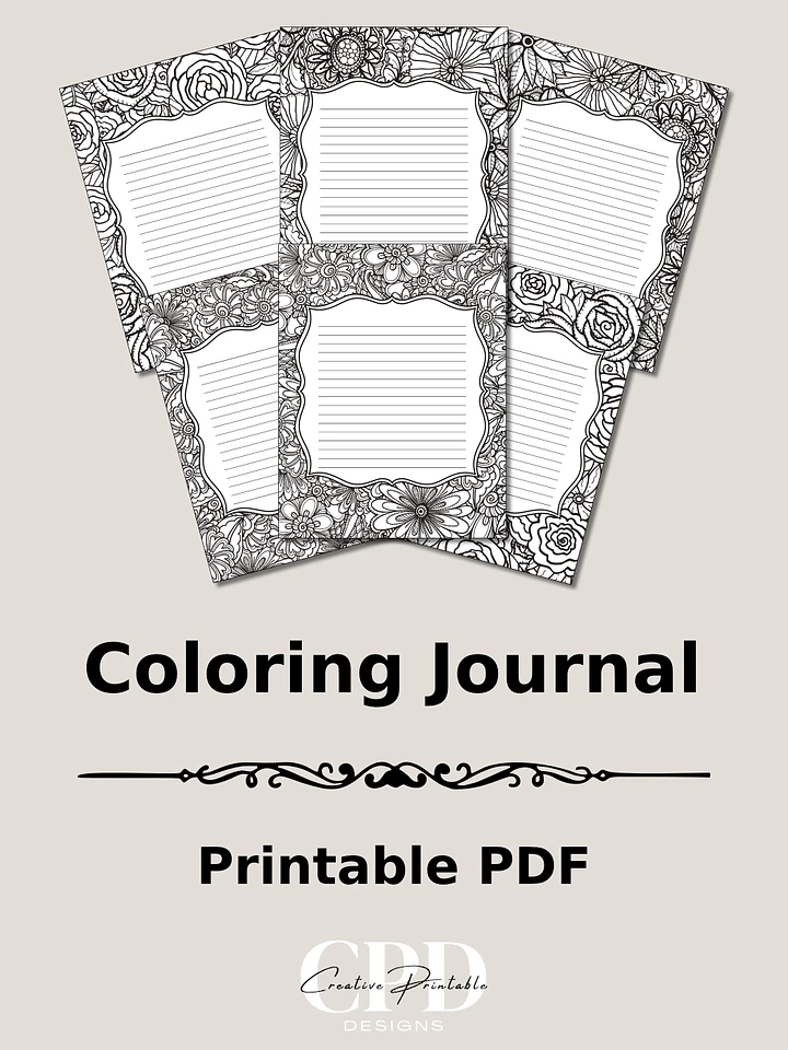 Printable Flower Coloring Journal product image (1)