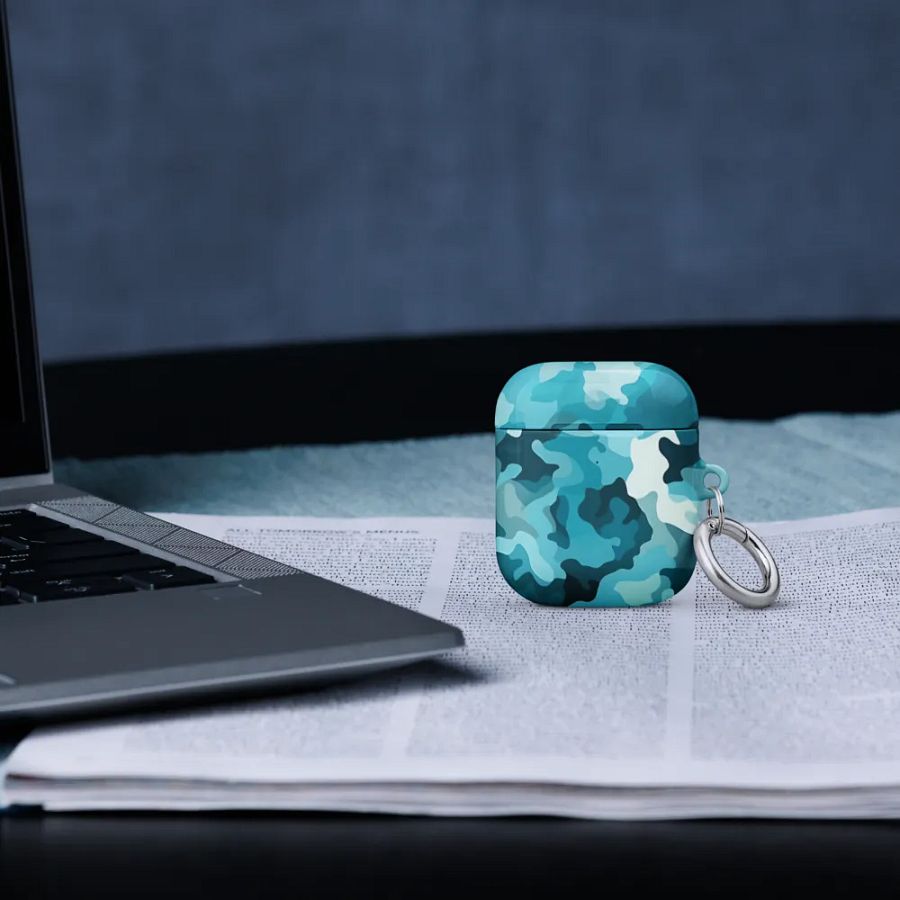Teal Camo AirPod Case product image (16)