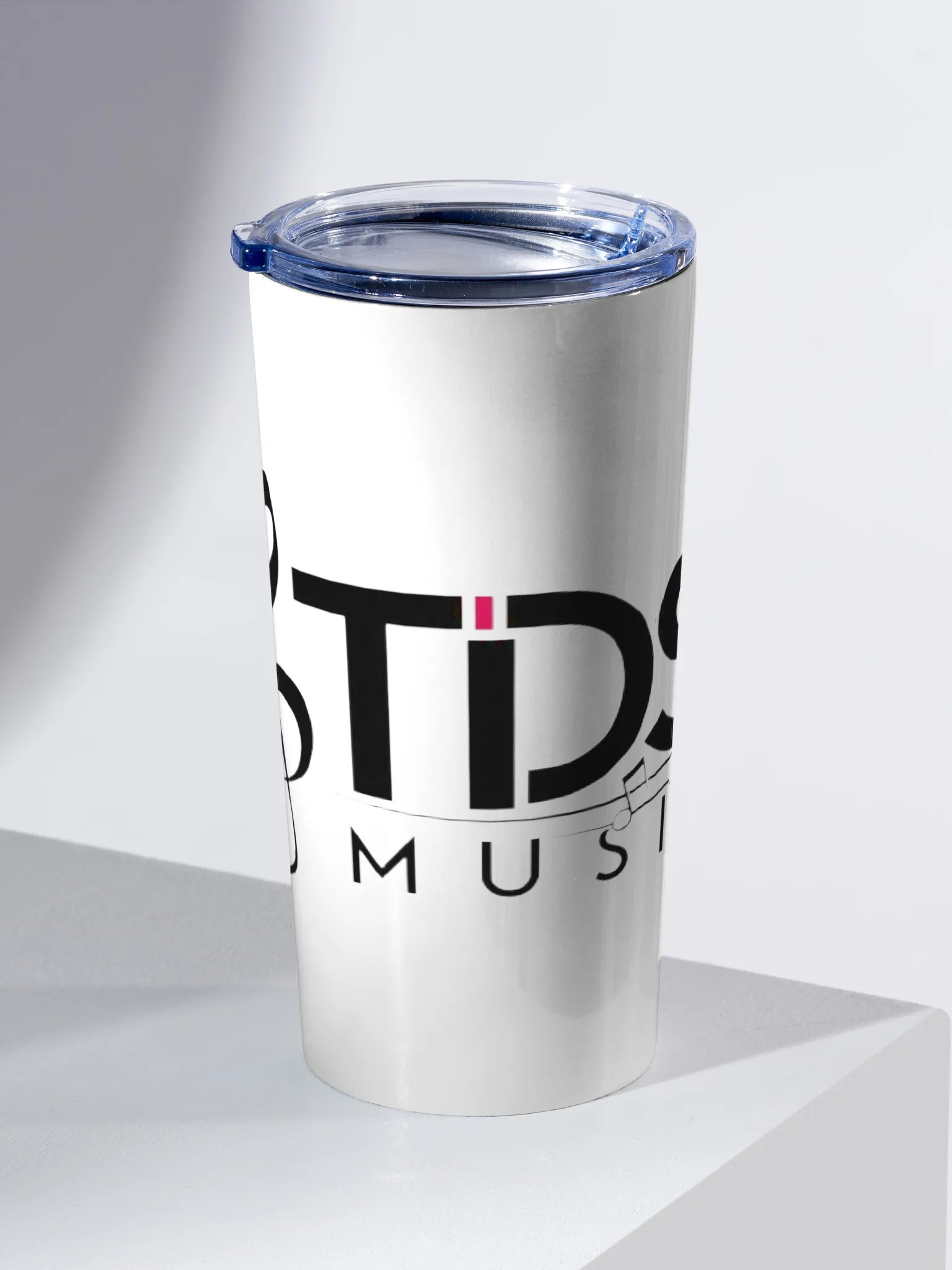 TDS Music 20oz Insulated Stainless Steel Tumbler - White with Musical Design product image (2)