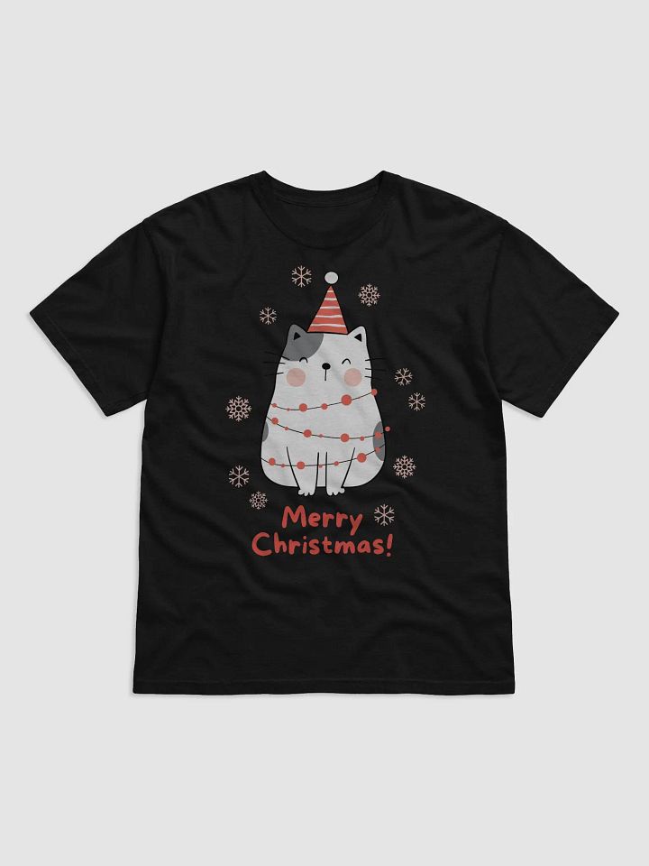 Festive Feline Lights T-Shirt product image (1)