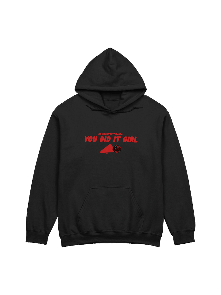 You Did it Girl Cheer Hoodie - Black/Red product image (1)