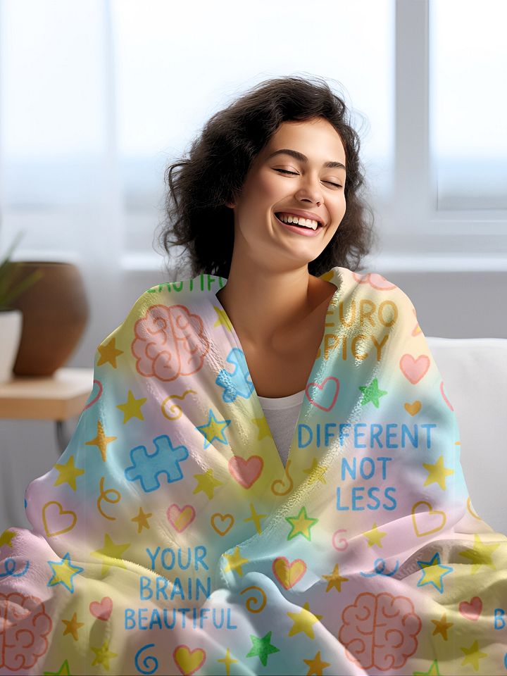 Neurodivergent Doodle Blanket product image (1)