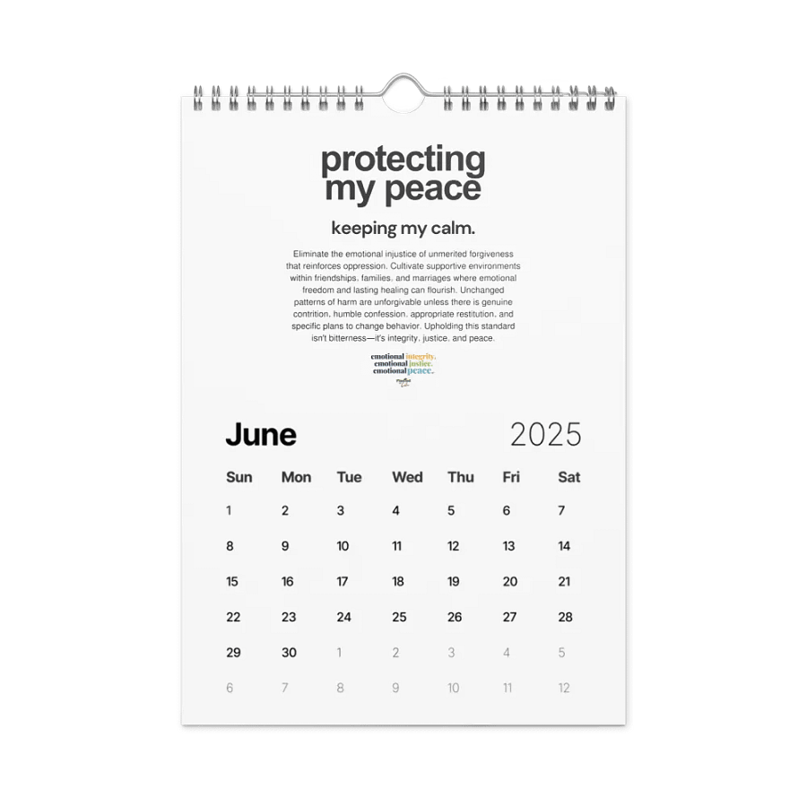 Official Planted By Calm | Calm Keepers Wall Calendar (Style 2, Choose Start Day) product image (9)