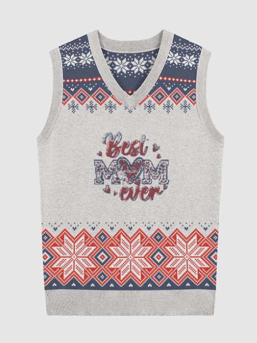 Best Mom Ever Knitted V-Neck Vest product image (5)
