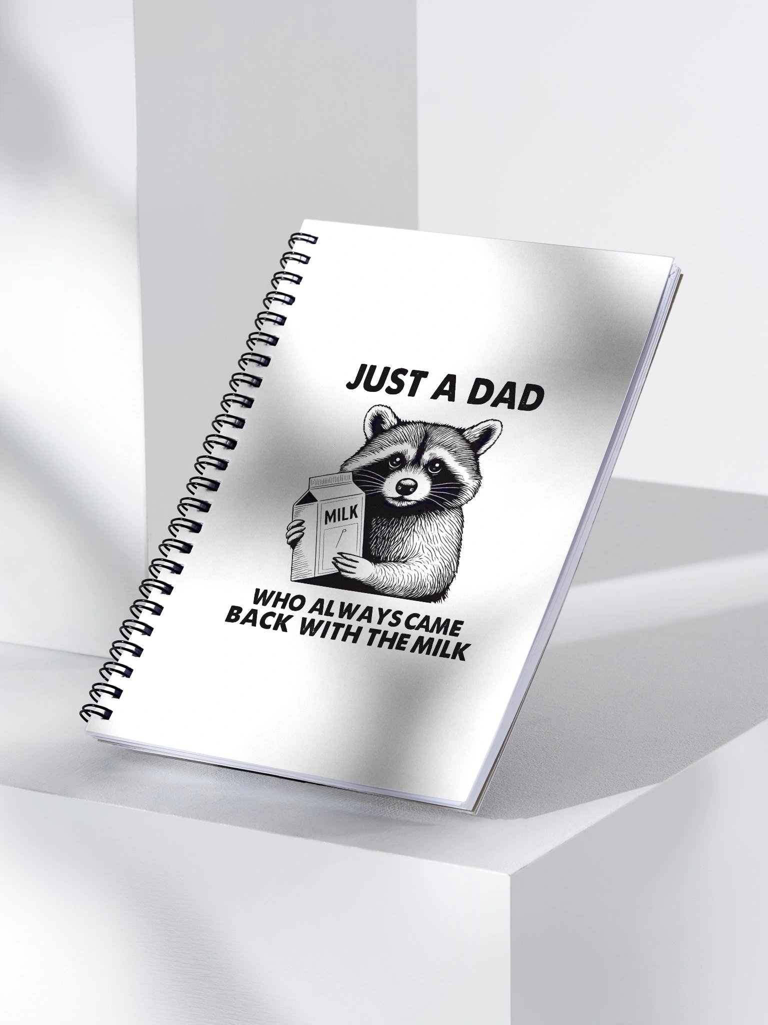 Funny Dad Notebook – Just a Dad Who Came Back With the Milk | Raccoon Cover Gift for Fathers product image (3)