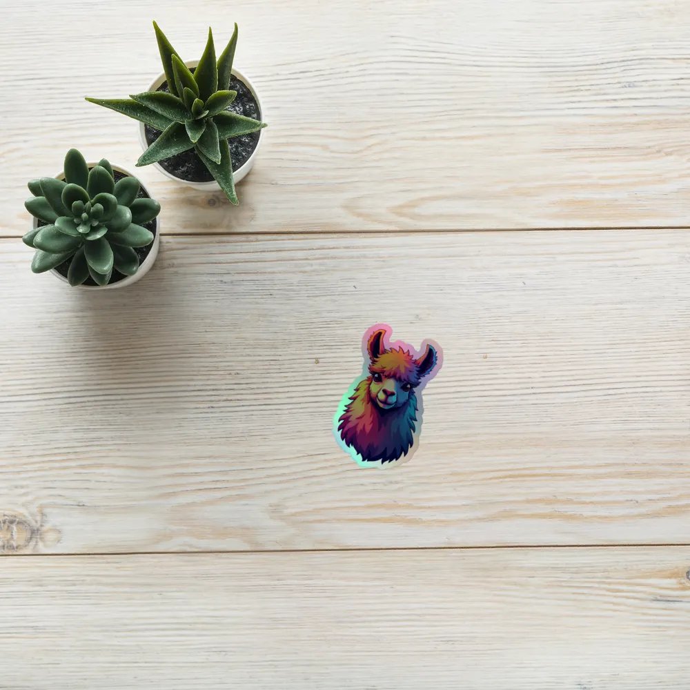 Lively Llama Holographic Sticker Sheet product image (10)