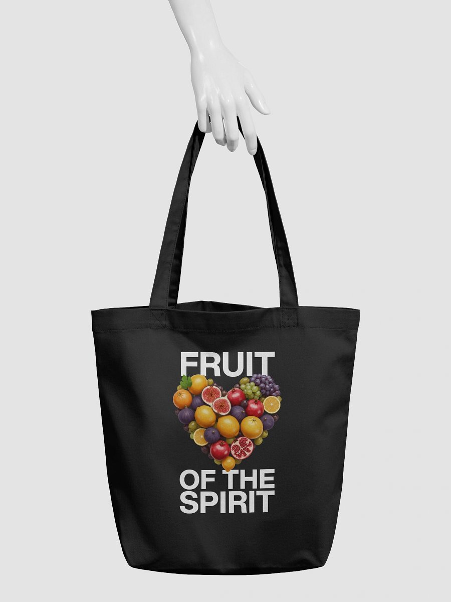 Fruit of the Spirit Eco-Friendly Organic Tote Bag (Black) product image (3)